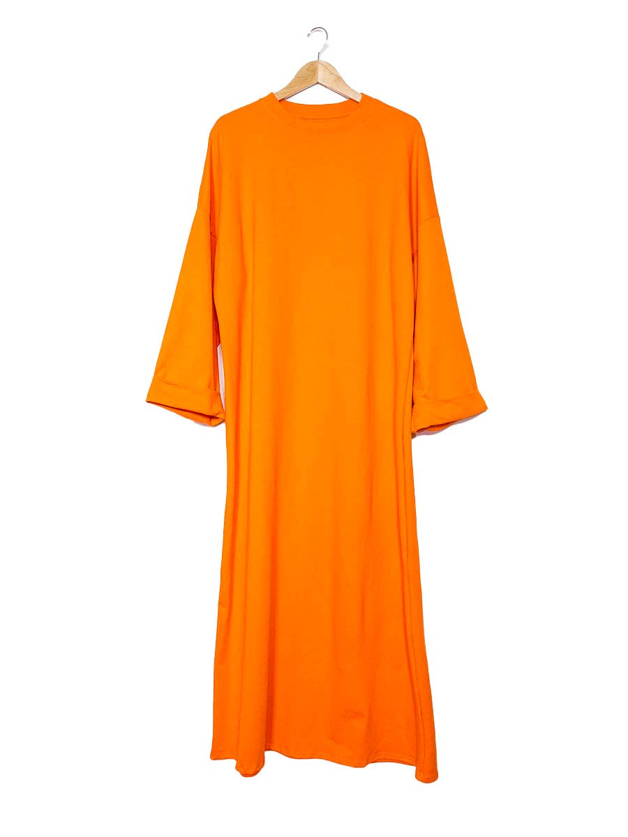 Thick Cotton Maxi Dress – Round Neck – Ref. 2502 – view 2