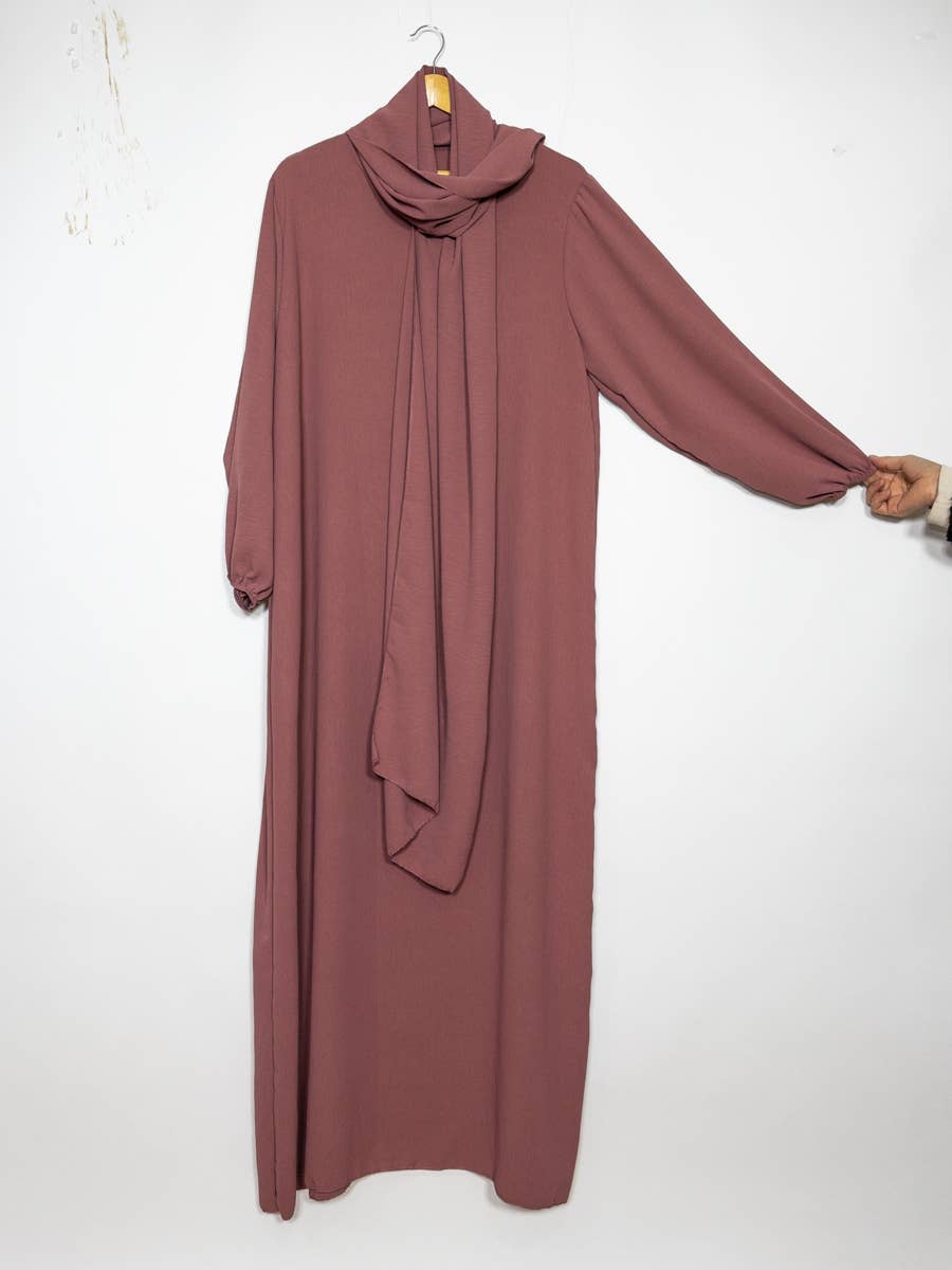 Jazz Abaya Dress with Matching Scarf – Ref. 2338 – view 3