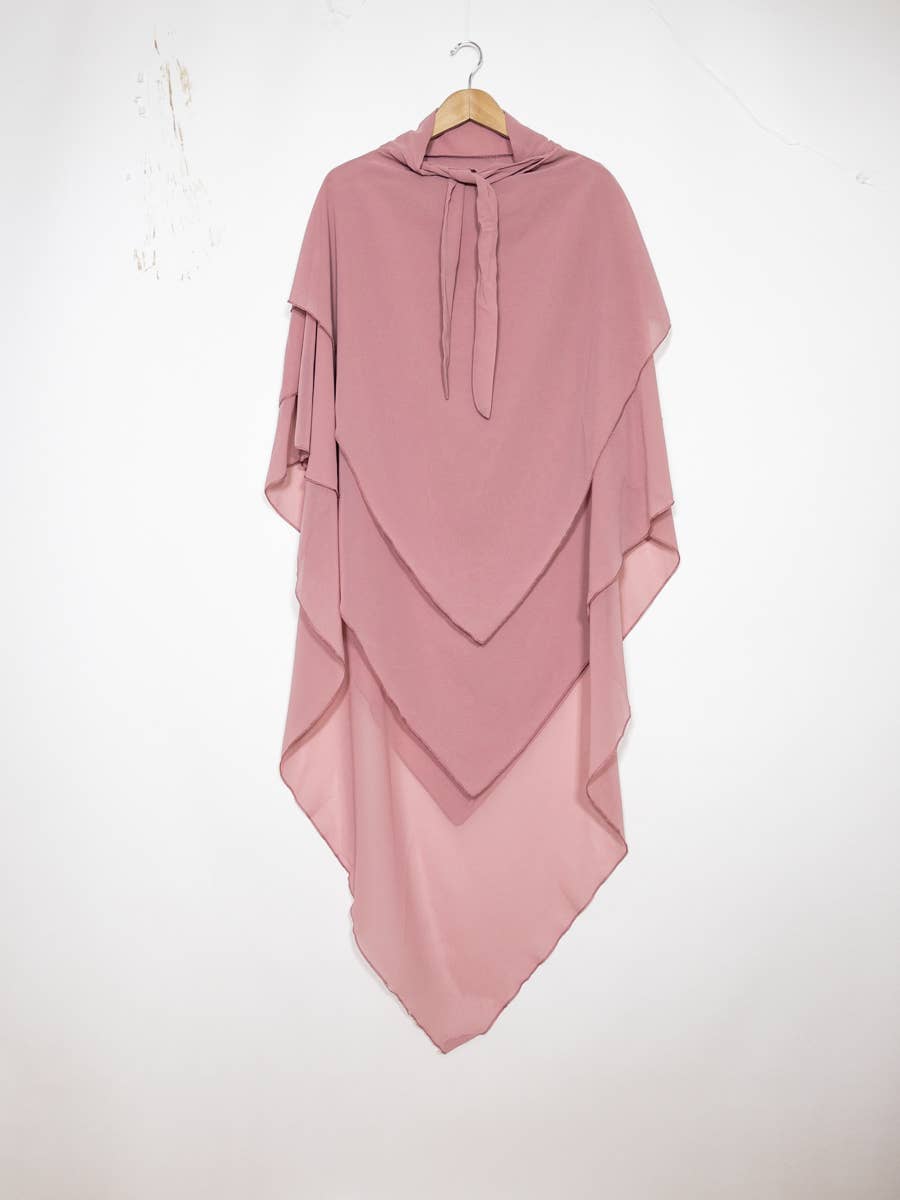 Three-Layer Chiffon Khimar – 18 Colours – Ref. 2317 – view 3