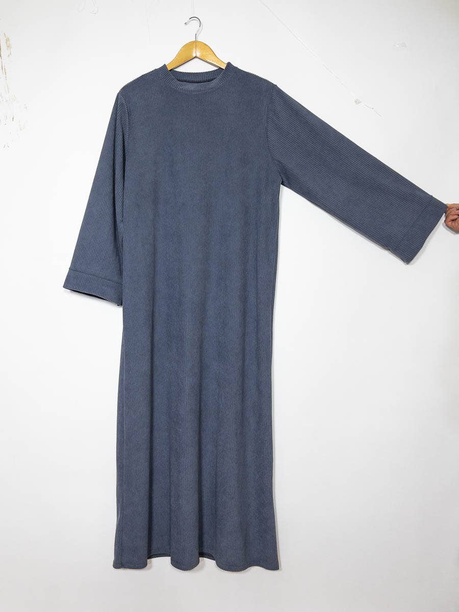 Ribbed Winter Abaya with Wide Sleeves – Ref. 2393B – view 4