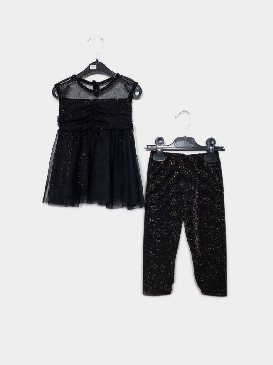 Baby Sparkly Party Set – Dress & Leggings – Ref. B923