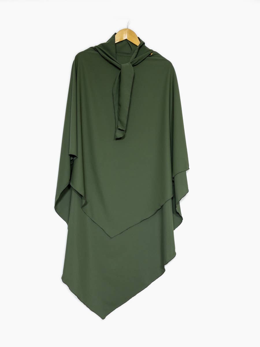 Long Khimar in Medina Silk – 13 Colours – Ref. 2307PK – view 2