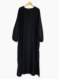 Wide Medina Silk Abaya with Elastic Sleeves – Ref. 2303PK