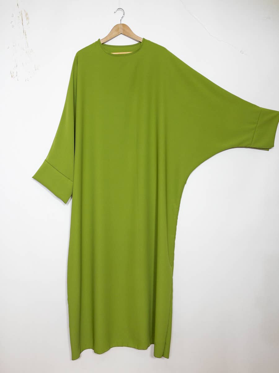 Medina Silk Abaya with Butterfly Sleeves – Ref. 2331PK – view 2