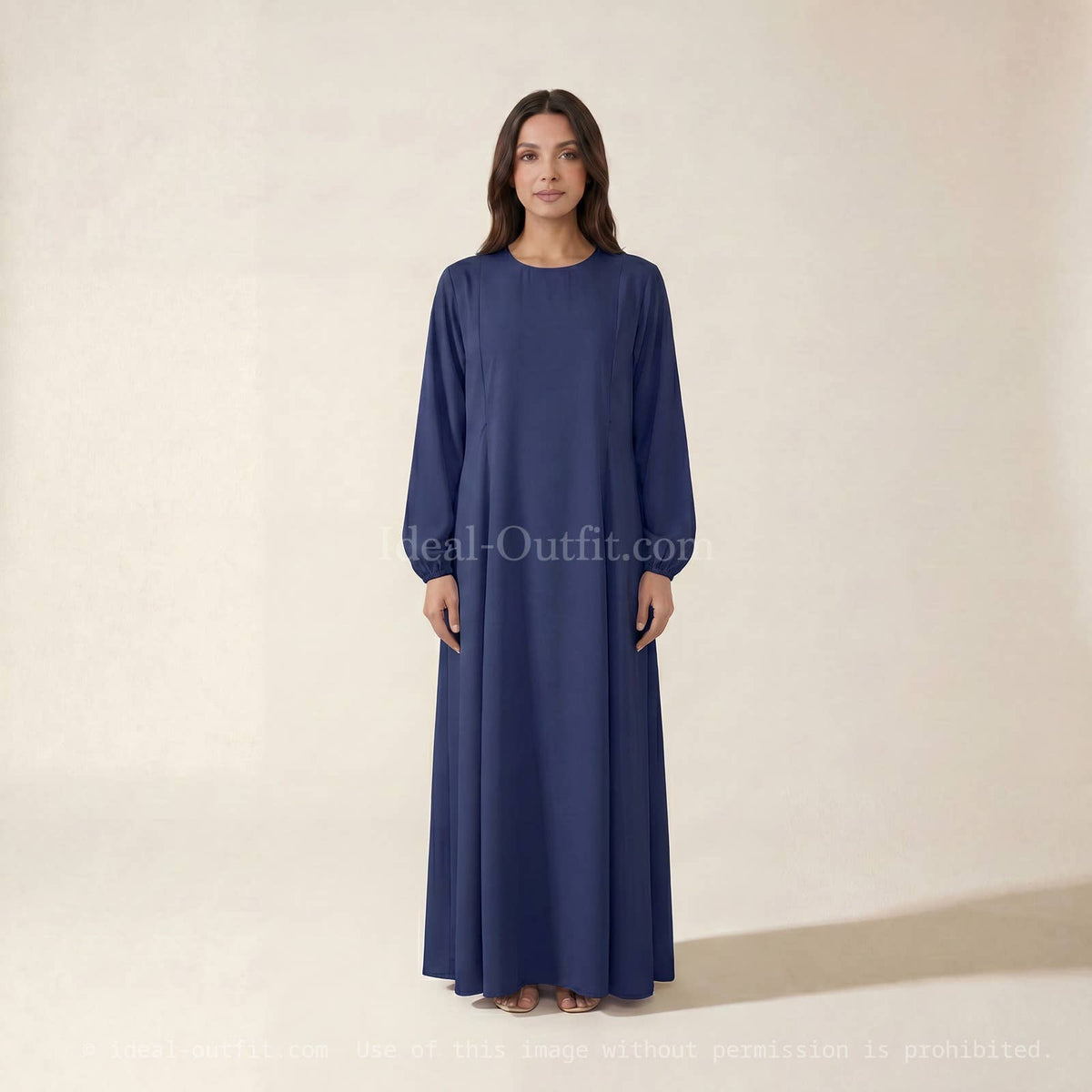 Nursing Abaya in Medina Silk with Zip – Ref. 2508PK-B – view 2