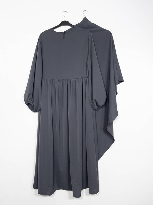2-Piece Medina Silk Set – Abaya & Khimar – Ref. EN2509+2510PK – view 2