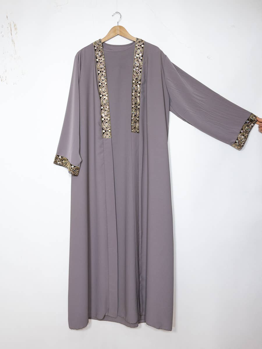 Medina Silk Kimono Set with Long Tank Dress – Ref. 2357-2PK – view 4