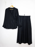 Abaya Set – Crossover Top with Side Bow & Skirt