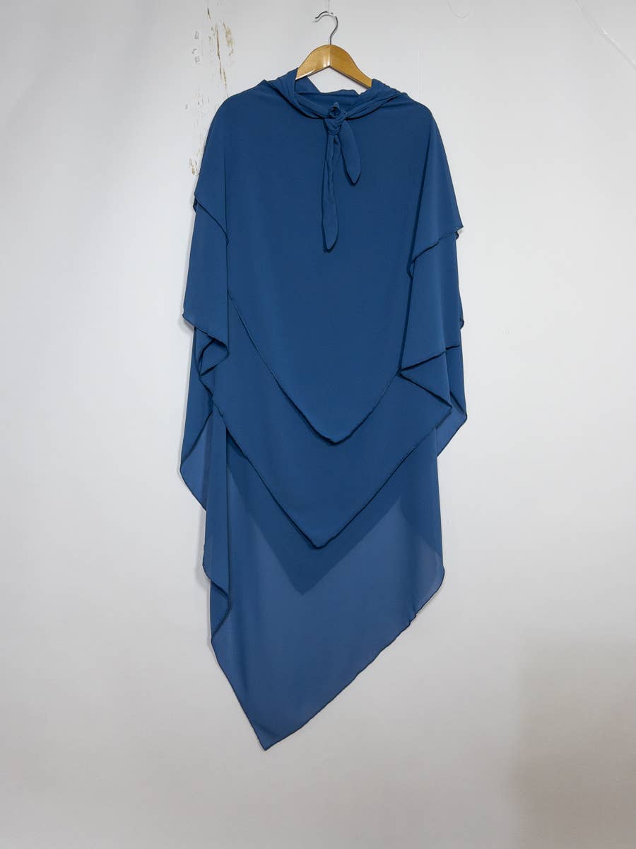 Three-Layer Chiffon Khimar – 18 Colours – Ref. 2317 – view 2