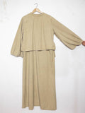 Ribbed Knit 2-Piece Set – Maxi Dress & Turtleneck Top