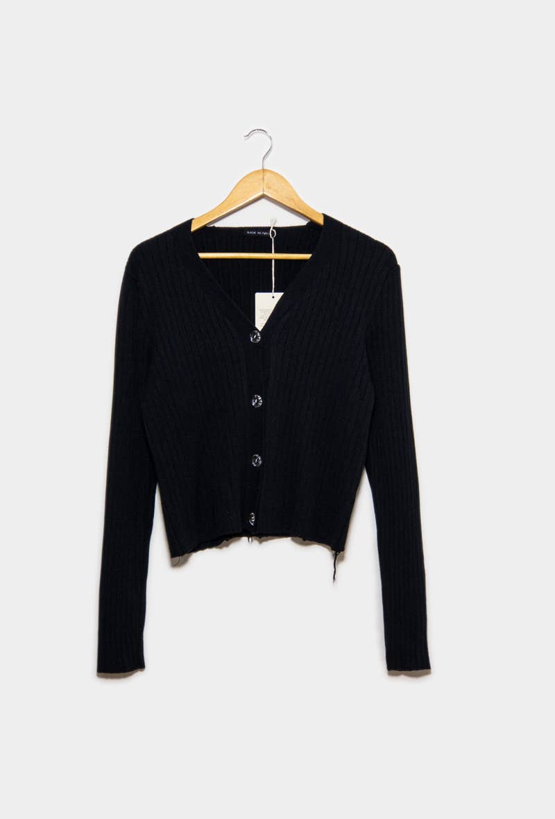 Women's Long Sleeve Knit Cardigan – Viscose Blend – view 2
