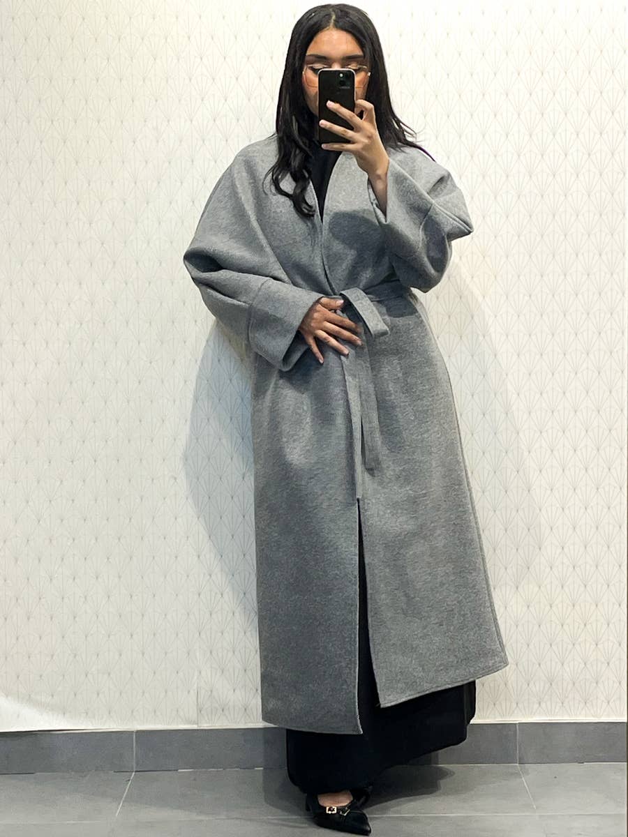 Caban Coat with Belt & Butterfly Sleeves – Ref. MA2515CB – view 3
