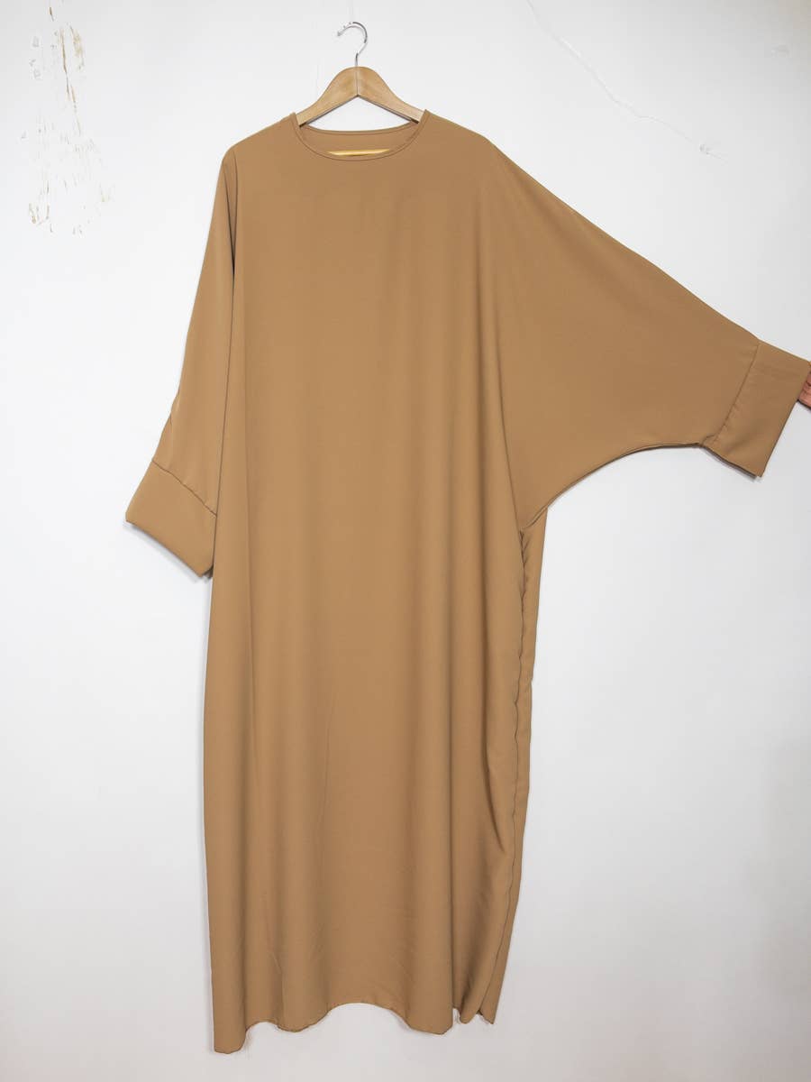 Medina Silk Abaya with Butterfly Sleeves – Ref. 2331PK – view 4