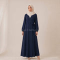 Jazz Abaya Dress with Side Bow & Balloon Sleeves – Ref. 2372