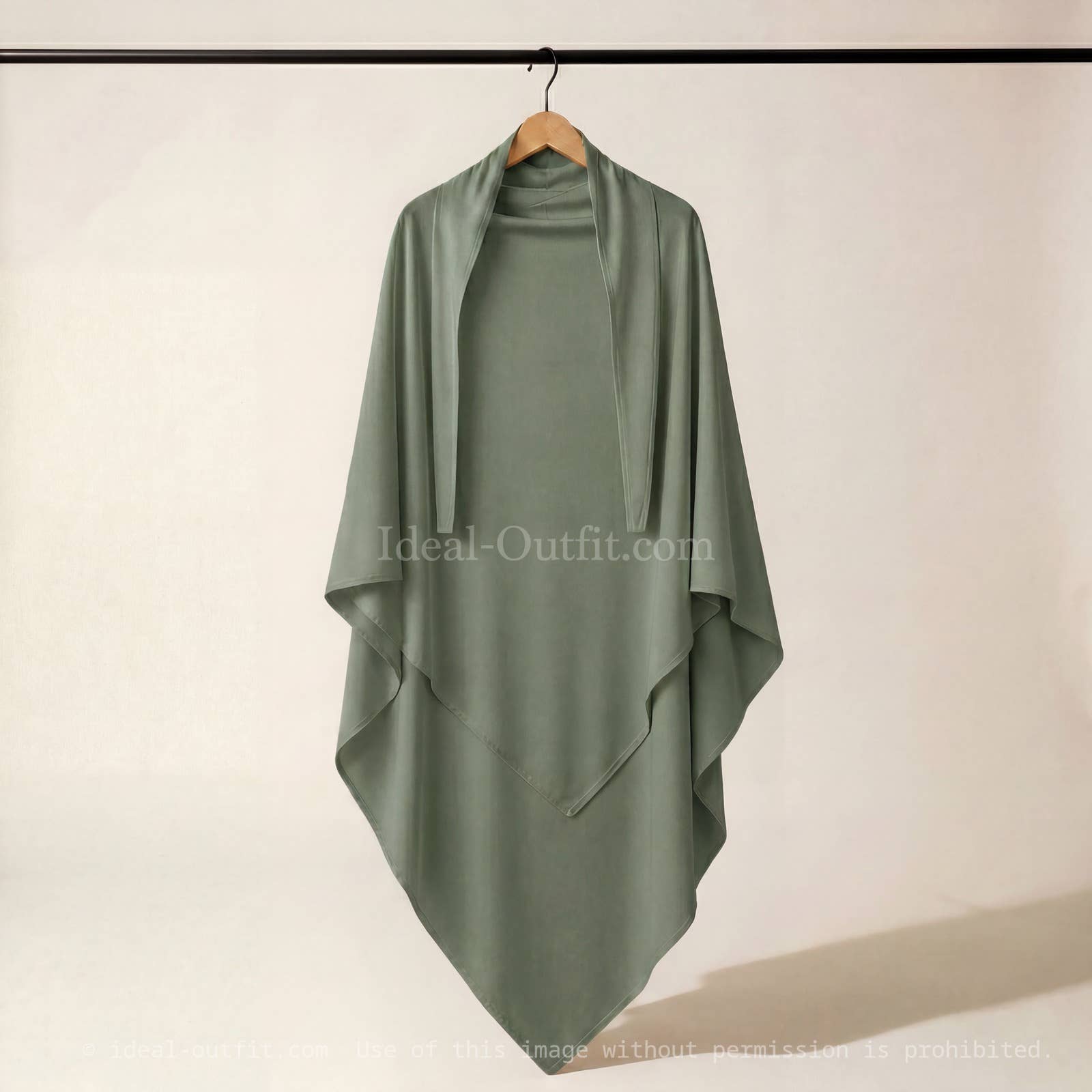 Long Khimar in Premium Jersey – Ref. 20CAJP – view 4