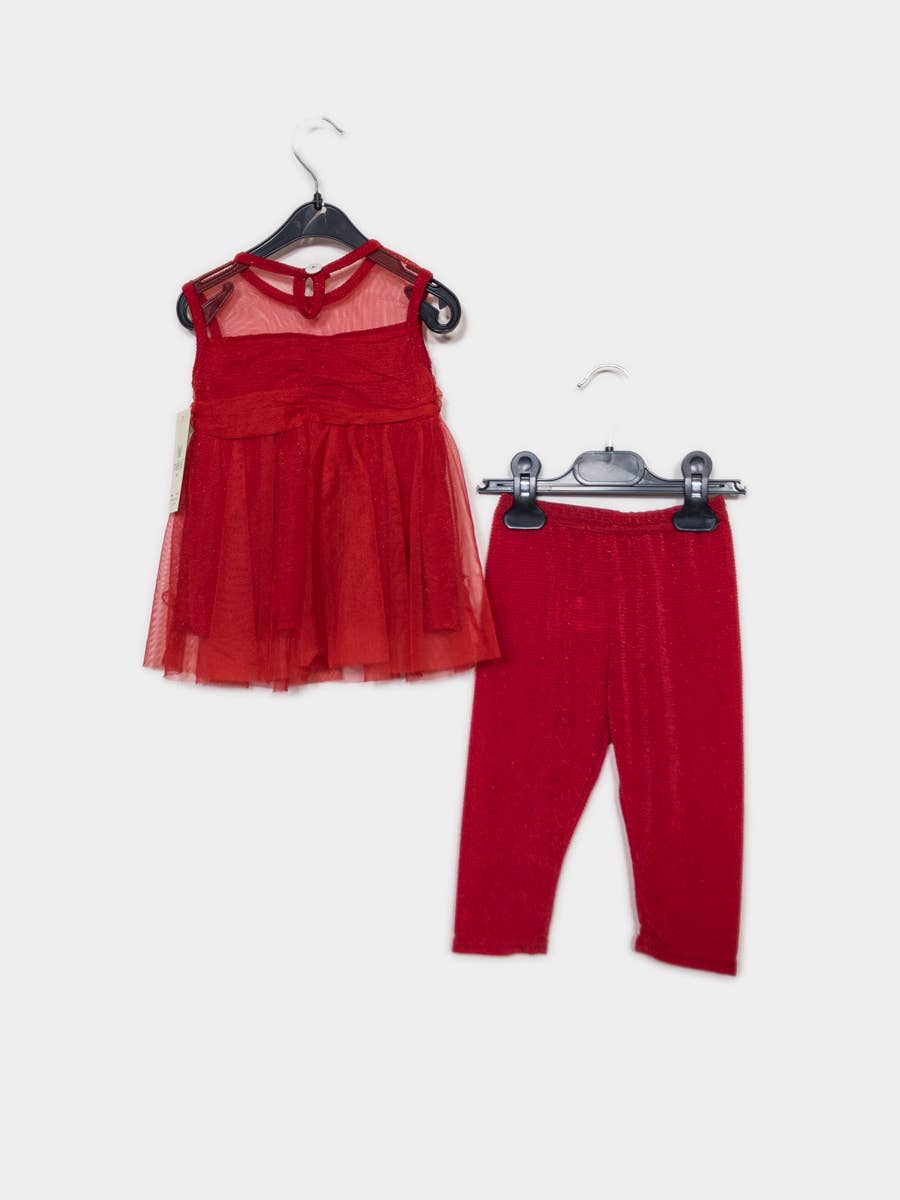 Baby Sparkly Party Set – Dress & Leggings – Ref. B923 – view 4