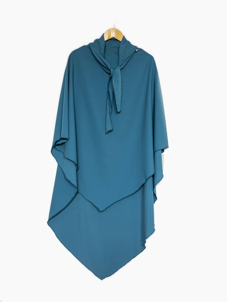 Long Khimar in Medina Silk – 13 Colours – Ref. 2307PK – view 3