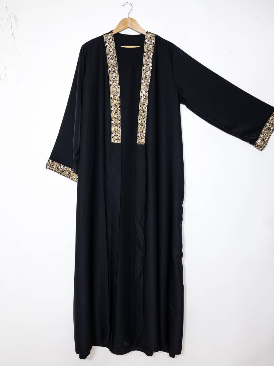 Medina Silk Kimono Set with Long Tank Dress – Ref. 2357-2PK