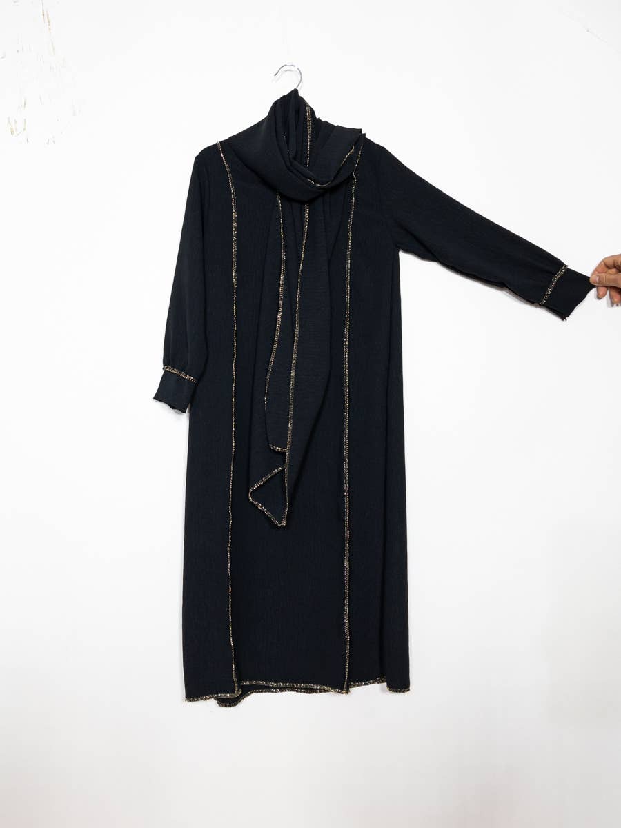 Kids Golden Couture Jazz Abaya Dress – Ref. 962