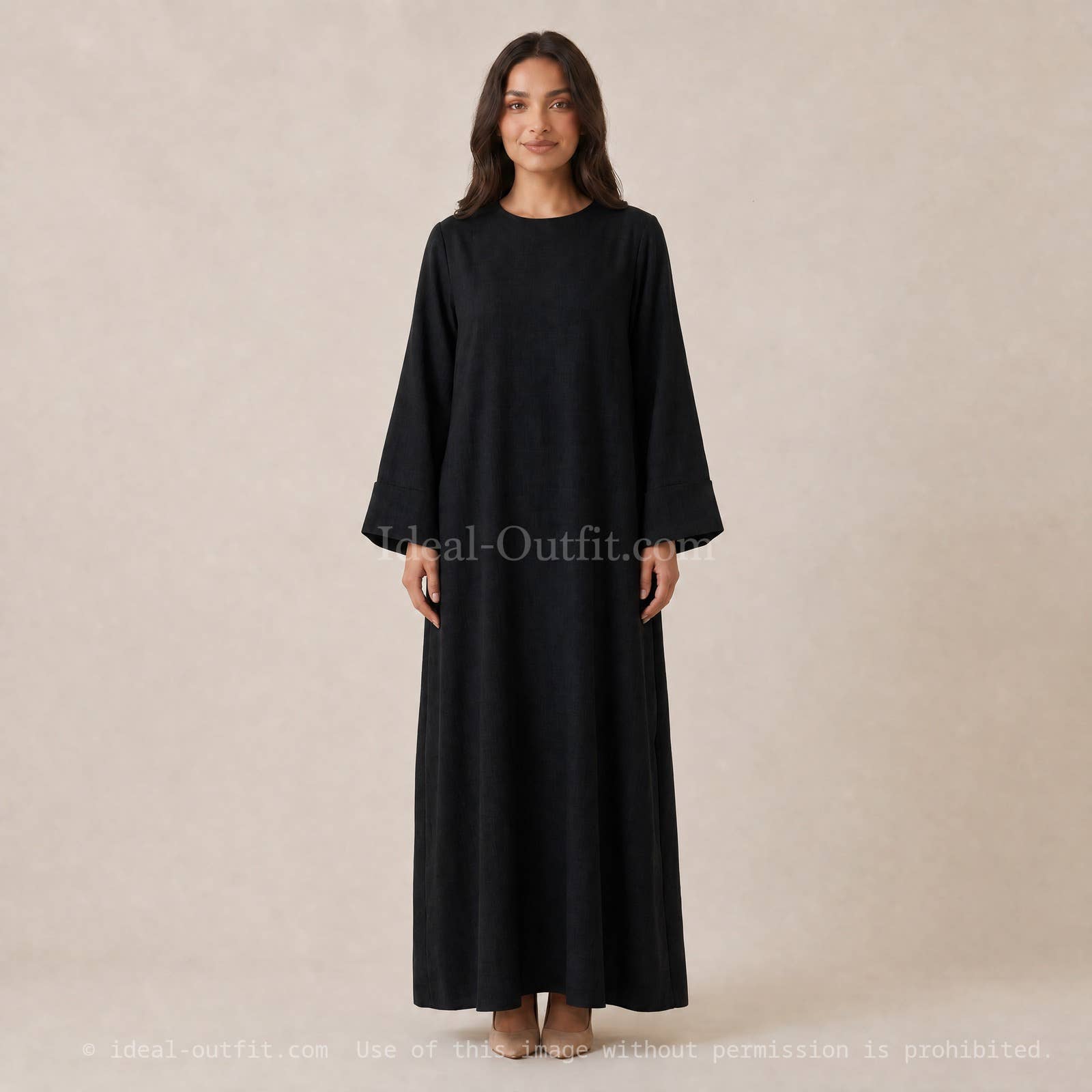 Wide Sleeve Maxi Abaya Dress – Ref. 2352LIN