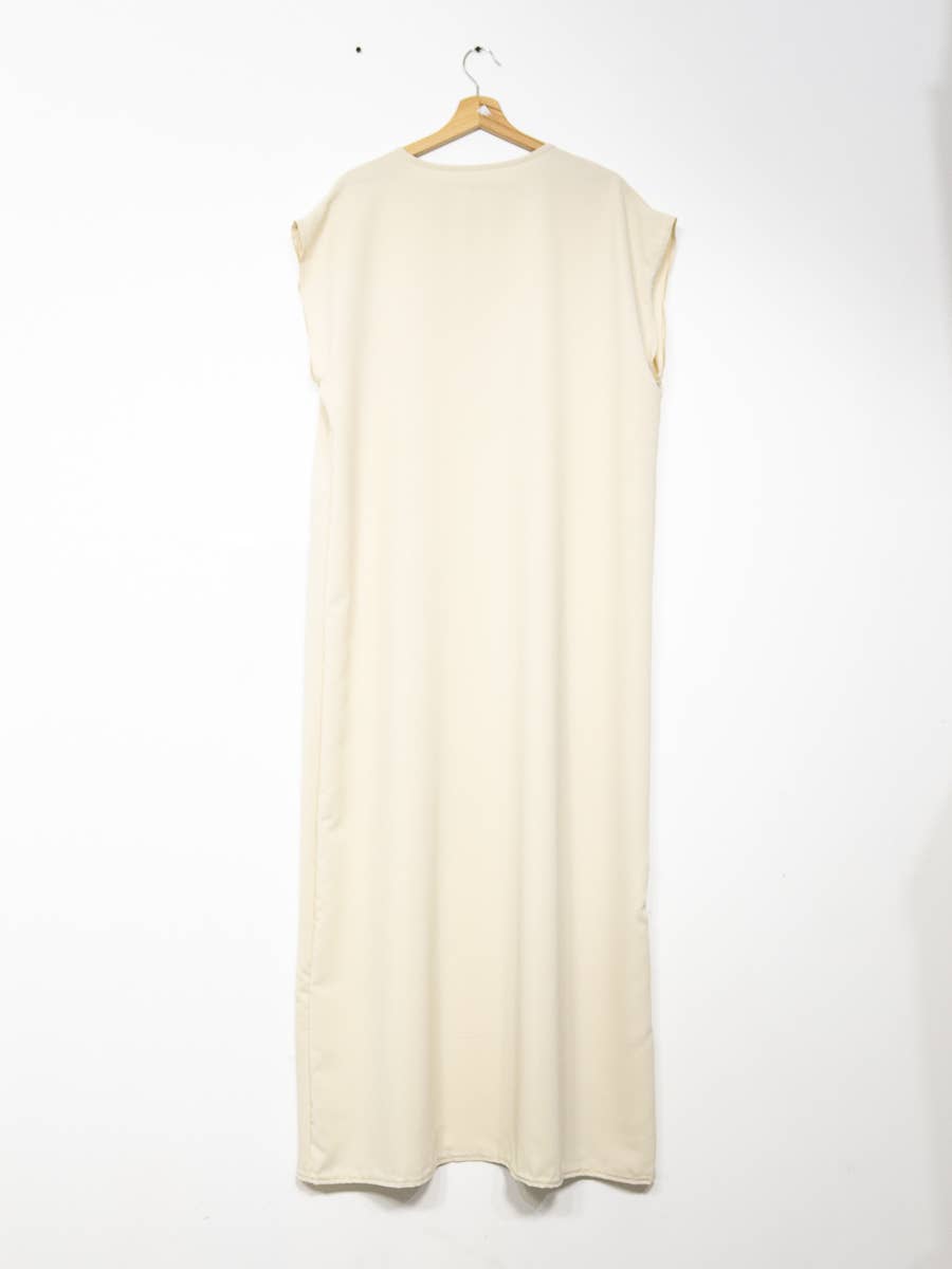 Medina Silk Abaya Dress with Sleeves – Ref. 2353S – view 3