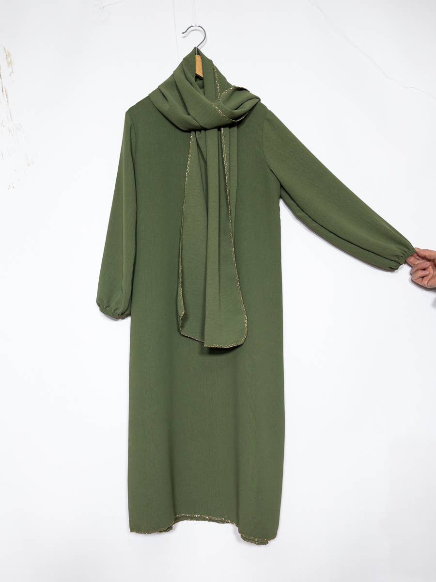 Kids Golden Couture Jazz Abaya – Ref. 961 – view 3