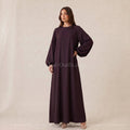 Medina Silk Abaya Dress with Balloon Sleeves – Ref. 2370PK