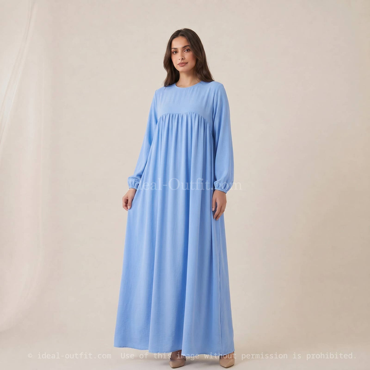 Jazz Abaya with Ruffle Detail – 16 Colours – Ref. 2326 – view 4