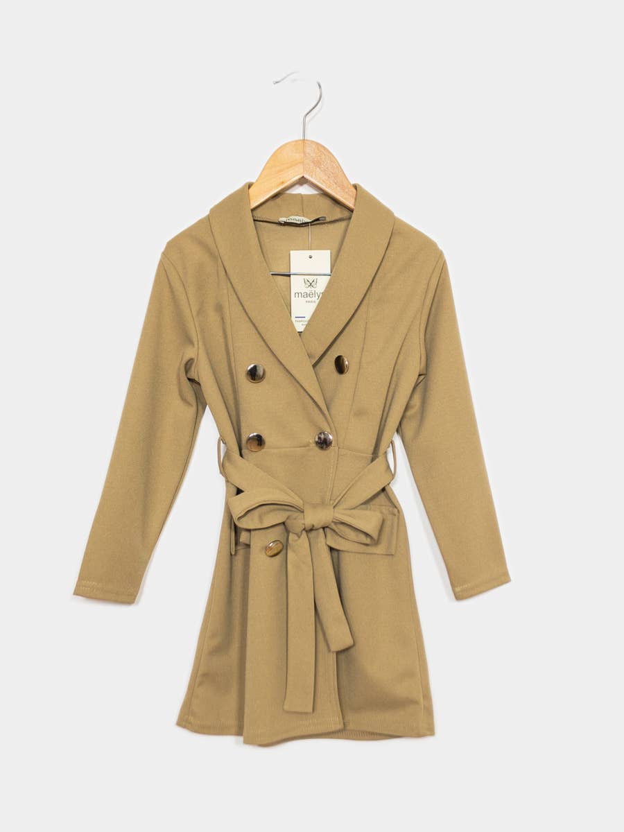 Kids Button Dress with Belt – Ref. 912 – view 3