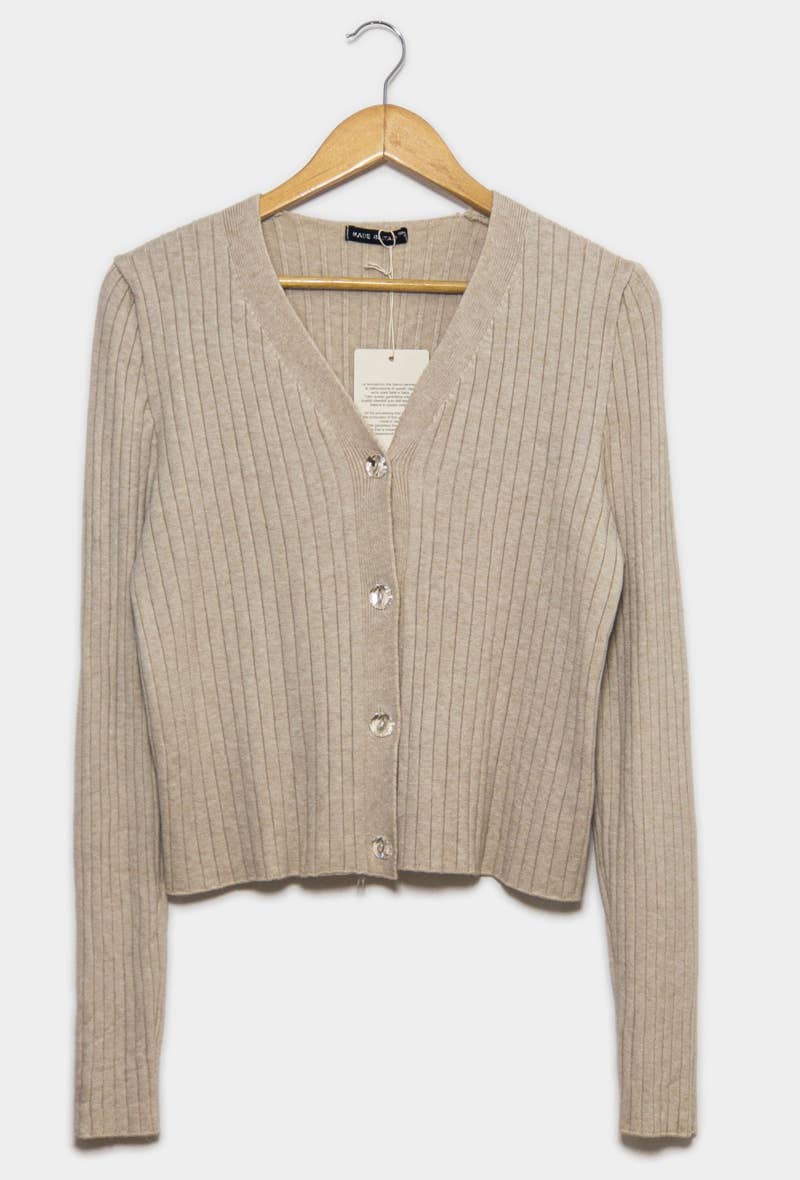 Women's Long Sleeve Knit Cardigan – Viscose Blend