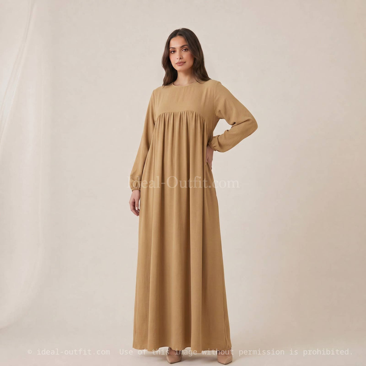 Jazz Abaya with Ruffle Detail – 16 Colours – Ref. 2326 – view 2