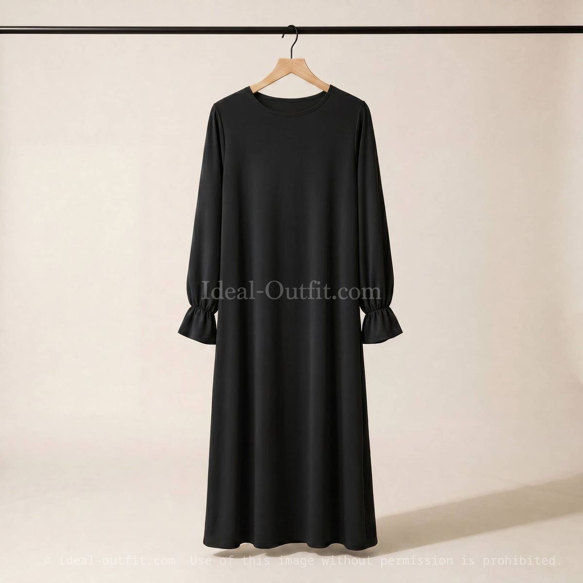Medina Silk Abaya with Ruffle Sleeves – 17 Colours