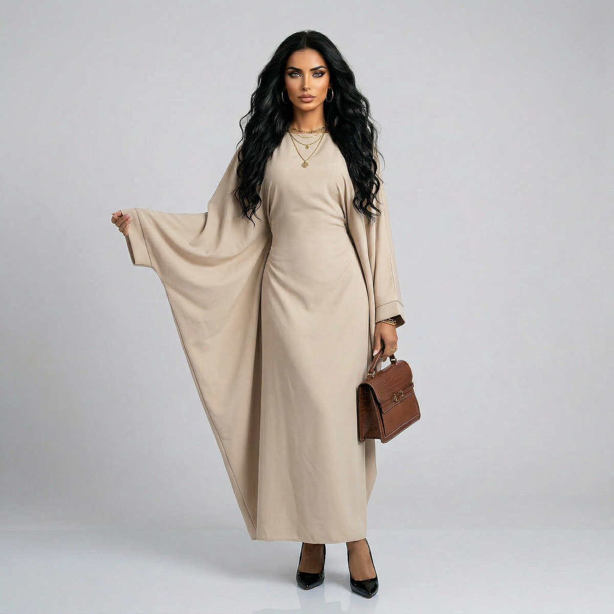 Long Abaya Dress – Elegant Everyday Cut – Ref. 2389PK