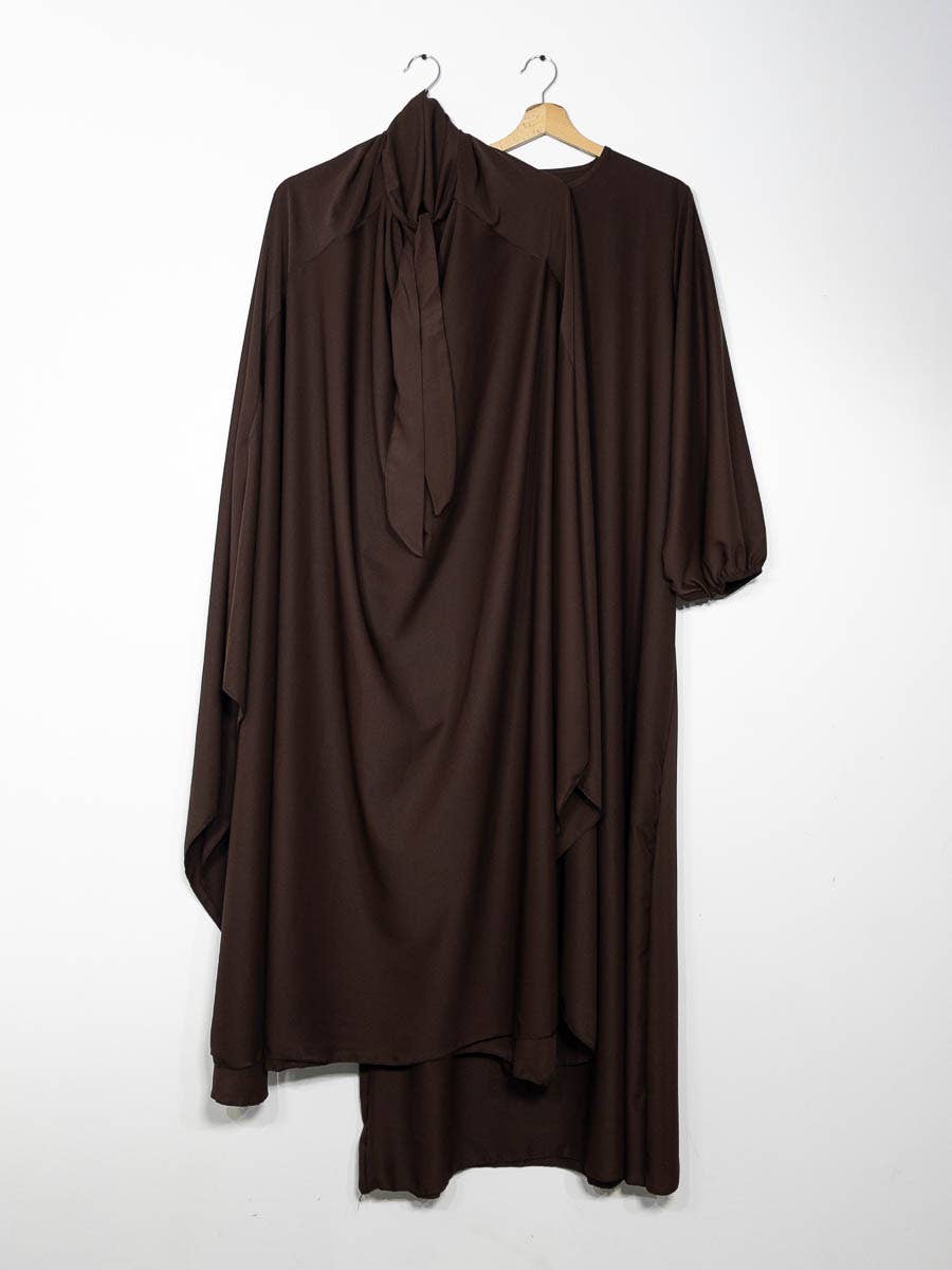 Medina Silk 2-Piece Set – Abaya & Khimar – Ref. EN2503PK