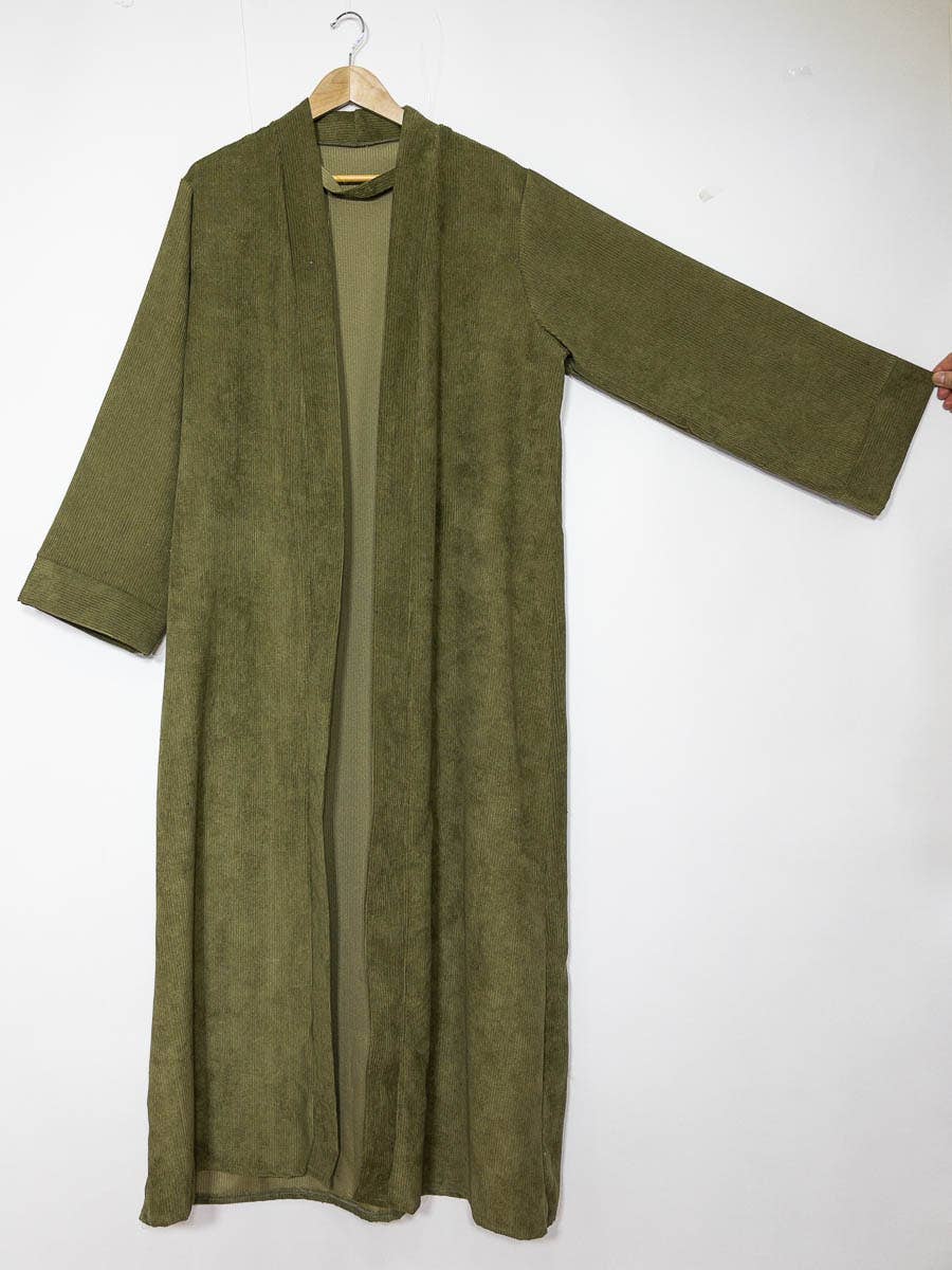 Long Ribbed Knit Kimono with Wide Sleeves – Ref. 2391 – view 4