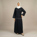 Abaya with Side Bow & Wide Sleeves – Ref. 2383LIN