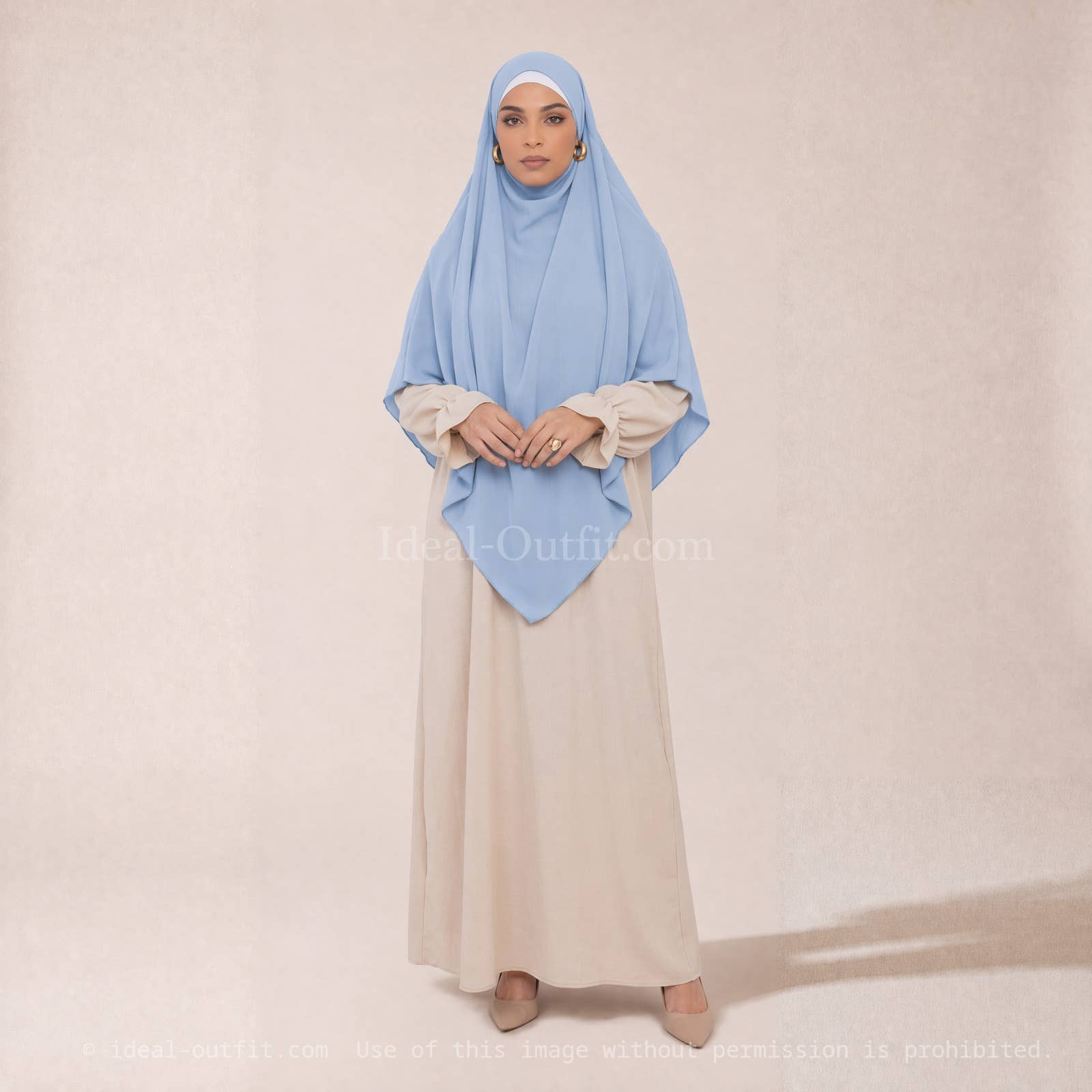 Long Khimar in Jazz Fabric – Ref. 2301 – view 4