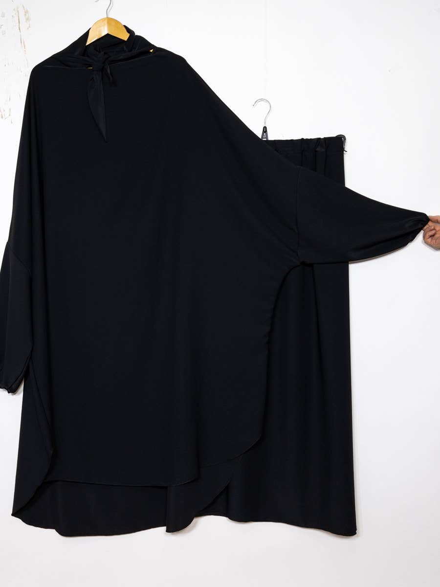 Jilbab Set with Skirt in Medina Silk – Ref. 2310PK