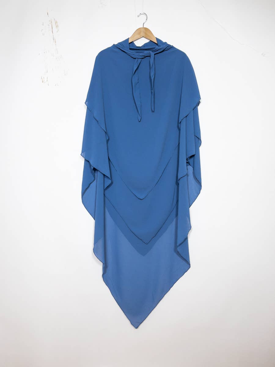 Three-Layer Chiffon Khimar – 18 Colours – Ref. 2317 – view 4