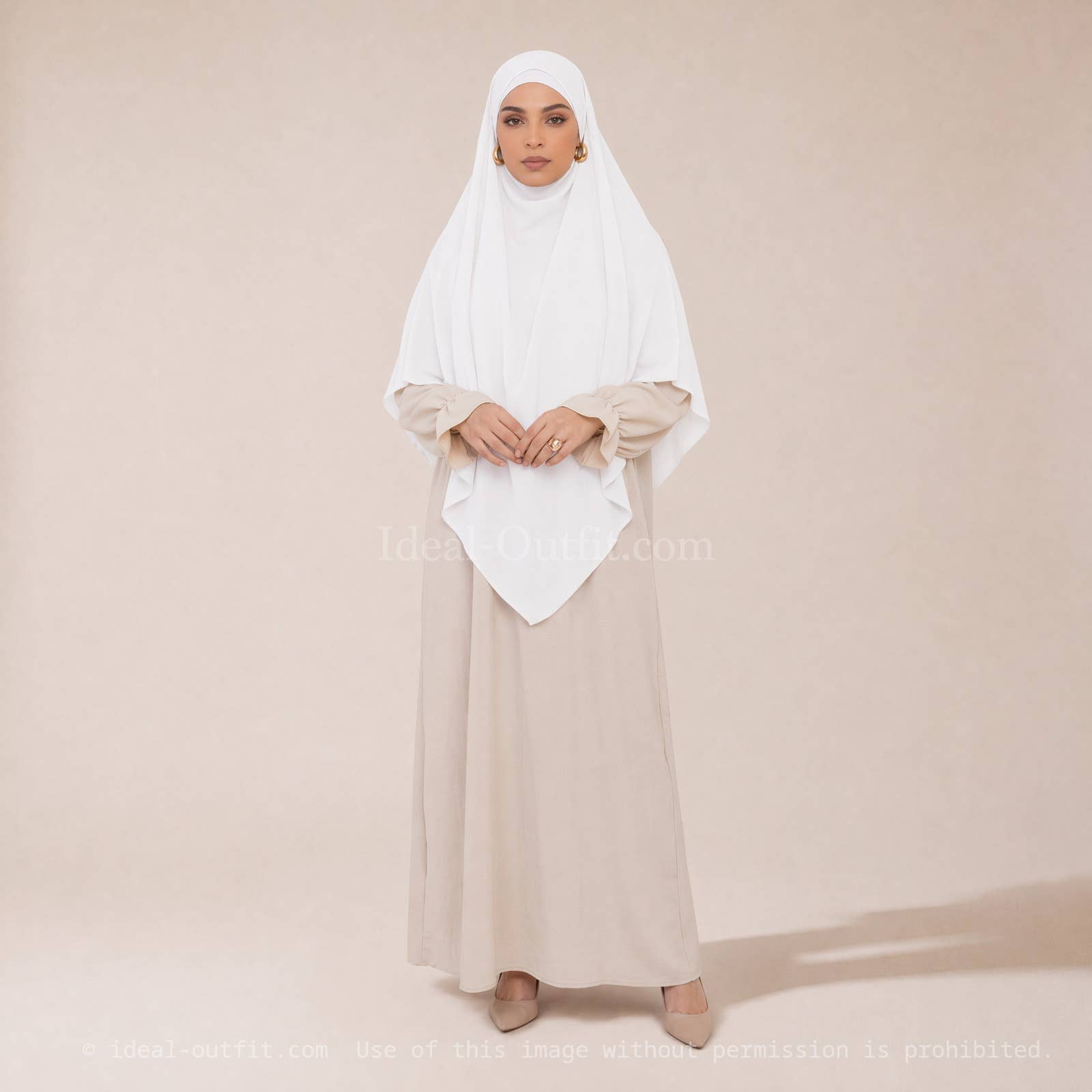 Long Khimar in Jazz Fabric – Ref. 2301 – view 3