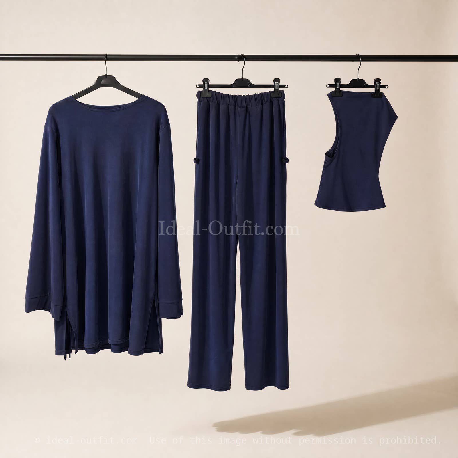 3-Piece Burkini Set in Premium Jersey – Ref. 22ENJP – view 2