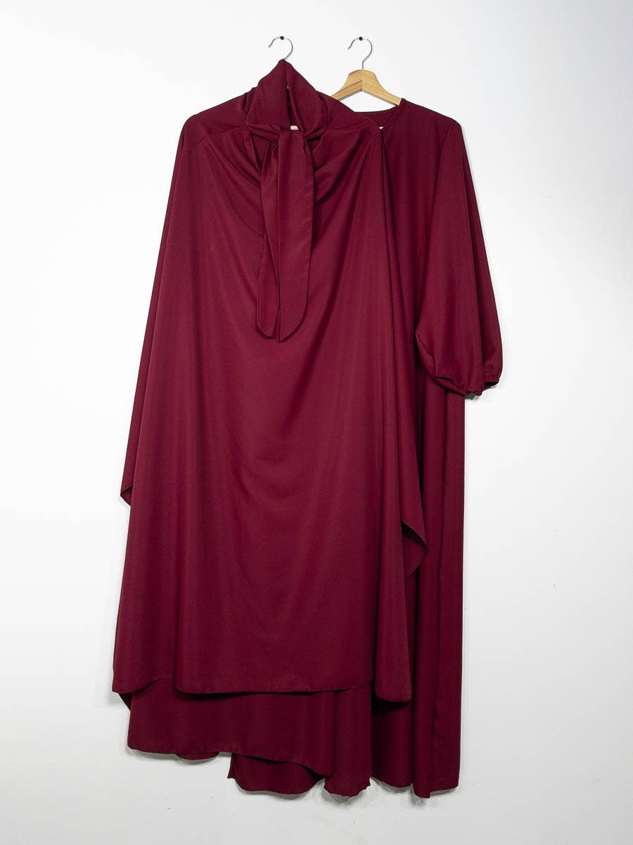 Medina Silk 2-Piece Set – Abaya & Khimar – Ref. EN2503PK – view 2