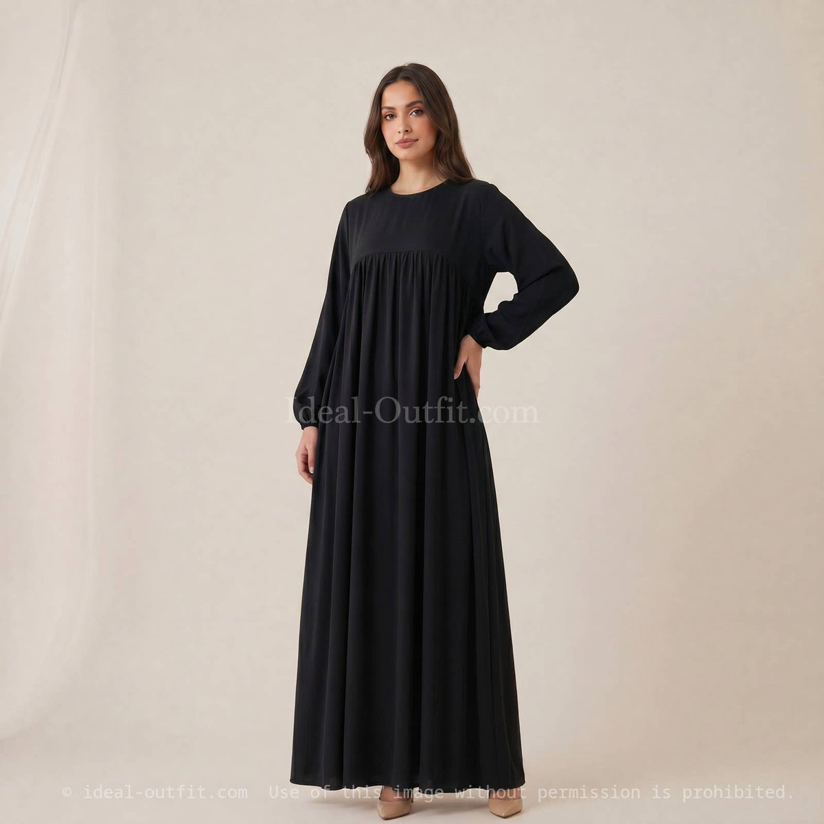 Jazz Abaya with Ruffle Detail – 16 Colours – Ref. 2326